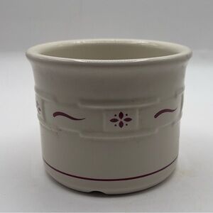 Longaberger Pottery Woven Traditions Classic Red One 1 Pint Salt Crock